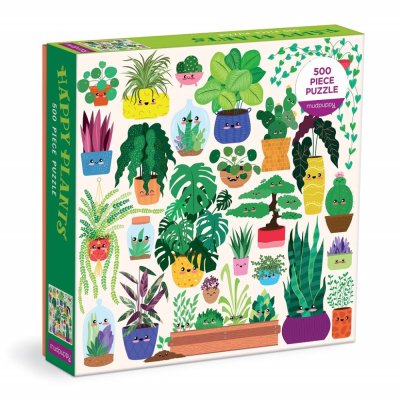 Puzzle Mudpuppy Plantas Felizes 500 peças