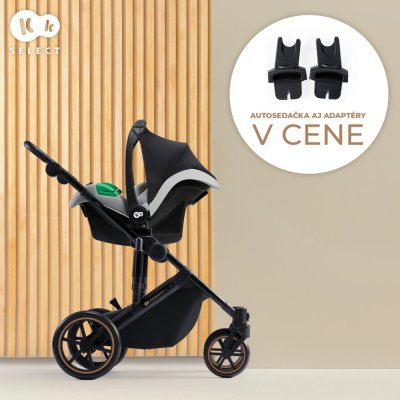 KINDERKRAFT SELECT Kinderwagen kombiniert 3 in 1 Prime 2 Dunkelgrün, Premium