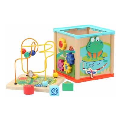 small foot Wooden Activity Cube Garden