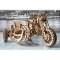 Ugears Puzzle 3D en bois mécanique UGR-10 Moto (scrambler) avec side-car