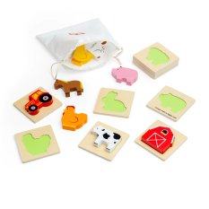 Bigjigs Toys Cestovný Hmatkáč a nájdi farma