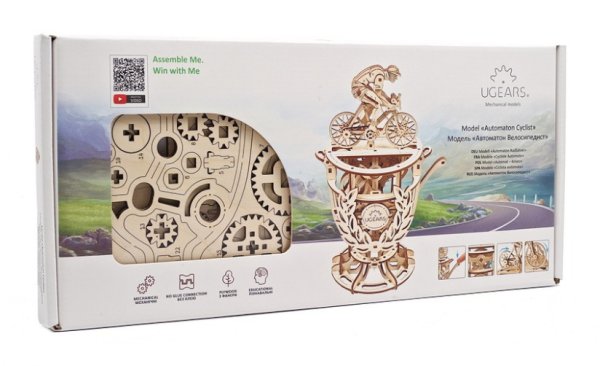 Ugears 3D Wooden Mechanical Puzzle Self-Propelled Cyclist