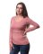 Maglietta da allattamento Kateřina, manica lunga - rosa antico - L/XL