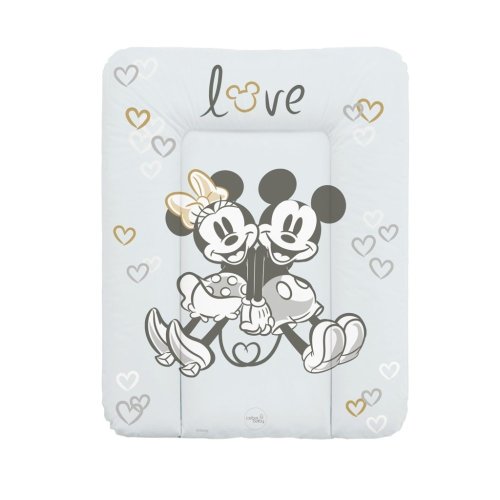CEBA Trocador macio para cômoda (50x70) Disney Minnie e Mickey Cinza