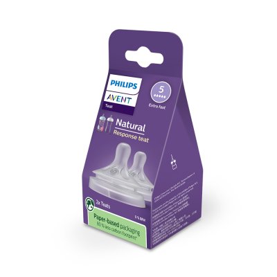 Philips AVENT Natural Response Sauger 5 sehr schneller Durchfluss, 2 Stk.