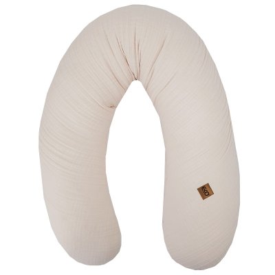 EKO Coussin d'allaitement mousseline Beige 180 cm