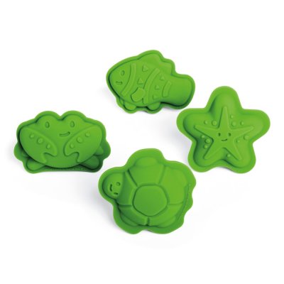 Bigjigs Toys Silikonski modelčki zeleni Meadow