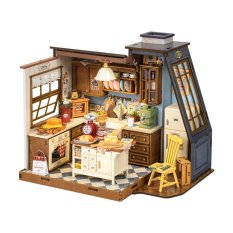 RoboTime 3D lesena sestavljanka Miniatura hiške Kuhinja polna vonjav