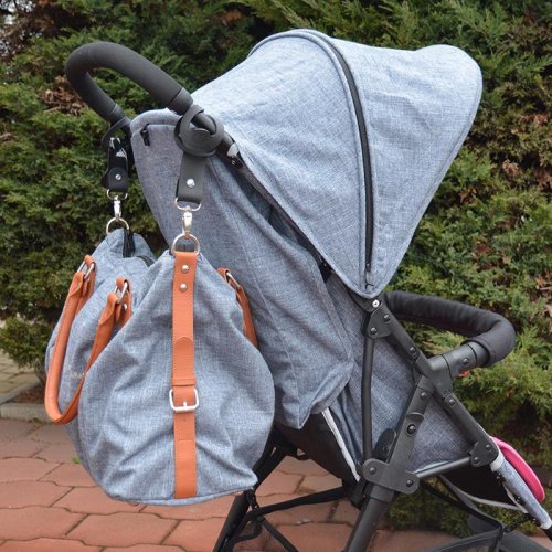 PETITE&MARS Hängegriffe zum Aufhängen einer Tasche am Kinderwagen – 2 Stk