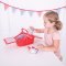 Bigjigs Toys Conjunto de Chá às Bolinhas em Cesto de Piquenique