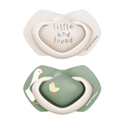 CANPOL BABIES Silikon Schnuller symmetrisch Light touch Goose 6-18m, 2Stk