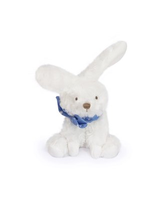 Doudou Plüss nyuszi sállal 12 cm kék csillagokkal