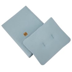 EKO Kinderbettset 2-teilig Musselin Blau 30x40 cm, 75x100 cm