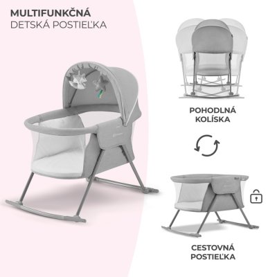 KINDERKRAFT Lit bébé 3 en 1 Lovi Gris