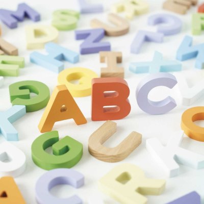 Le Toy Van Lettres dans un sac en toile