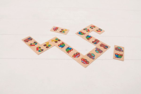 Bigjigs Toys Drvene domine prijevozna sredstva