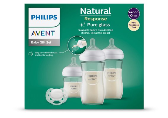 Philips AVENT Natural Response Glas-Neugeborenen-Starterset SCD878/11