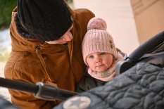 Nákrčník pletený hladký LA dětský Outlast ® - černá-logo