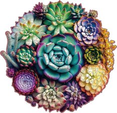 EscapeWelt Drewniane puzzle Sukulenty 200 elementów