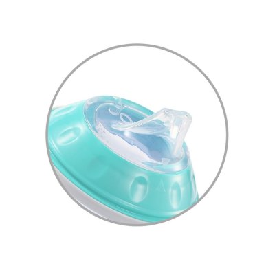 BABYONO Kubek niepłynący z miękkim ustnikiem Natural Nursing 180 ml turkusowy