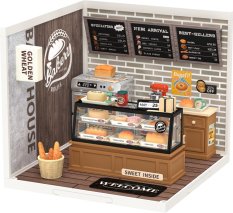 Puzzle 3D en bois RoboTime Miniature de maison de poupée Boulangerie Golden Wheat