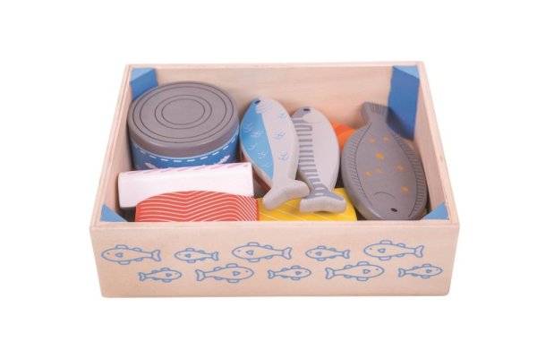 Bigjigs Toys Holz Meeresfrüchte in Kiste