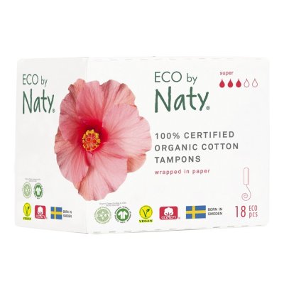 ECO BY NATY Dámské tampóny (18 ks) - super