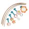 NATTOU Deka na hraní dřevěná hrazdička a aktivity 80 cm Mila, Zoe & Lana
