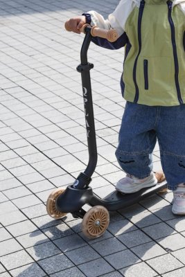 QPLAY Sema Evo Scooter/Balance Bike with LED Lights Khaki, ages 1-6 years, up to 50 kg