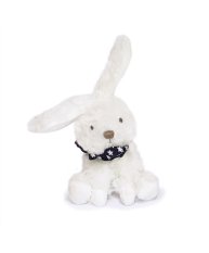 Doudou Pluszowy króliczek z szalikiem 12 cm granatowy w gwiazdki