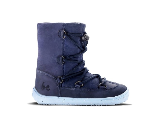 Be Lenka Kinderwinterschoenen op blote voeten Snowfox Kids 2.0 - Donker- en lichtblauw