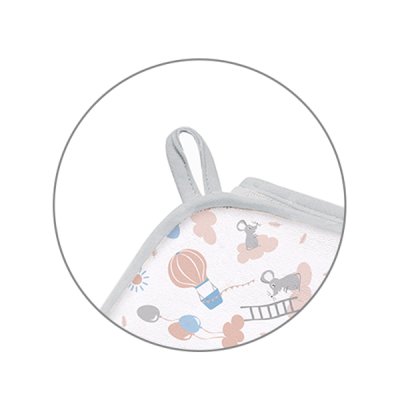 BABYONO Handtuch mit Kapuze Frottee grau 100x100 cm