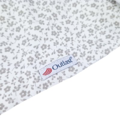 Conjunto para recém-nascido Outlast® - flores brancas castanho claro/latte