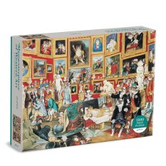 Galison Puzzle Tribuna Uffizi con gatos, 1500 piezas
