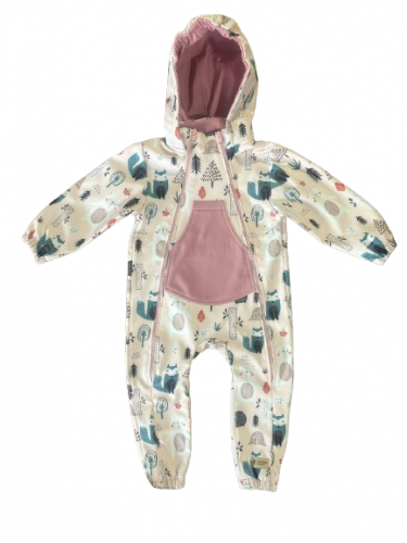 Monkey Mum® Softshell jumpsuit with membrane - Daily animals - size 86/92