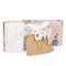 Doudou Geschenkset Glücklicher Hase Plaid und beiger Schmusetuch