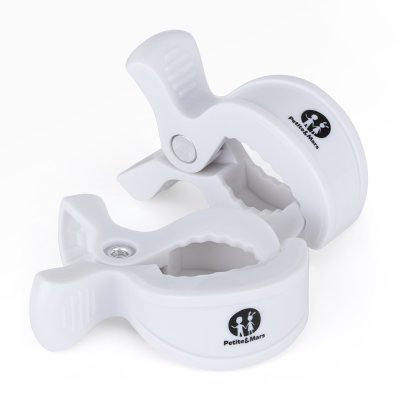 PETITE&MARS Kolíček Peg na kočárek (2 ks) White
