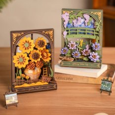 RoboTime 3D Wooden Puzzle Golden Sunflower