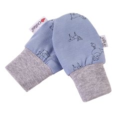 Rukavice podšité kojenecké Outlast® - modrá pes/pruh bílošedý melír