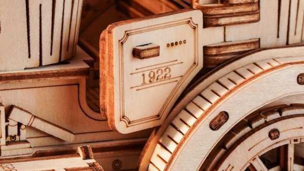 RoboTime Drewniane Mechaniczne Puzzle 3D Zabytkowy Samochód