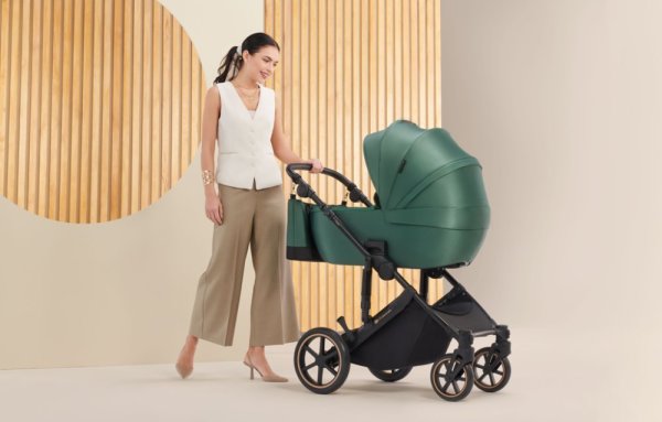 KINDERKRAFT SELECT Kinderwagen kombiniert 3 in 1 Prime 2 Dunkelgrün, Premium