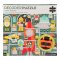 Petit Collage Puzzle robôs 100 peças com óculos 3D