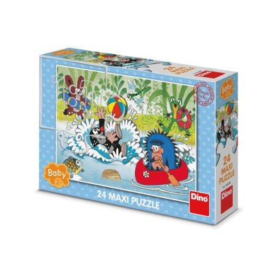 Dino Puzzle Krecik w wodzie 24 elementy maxi