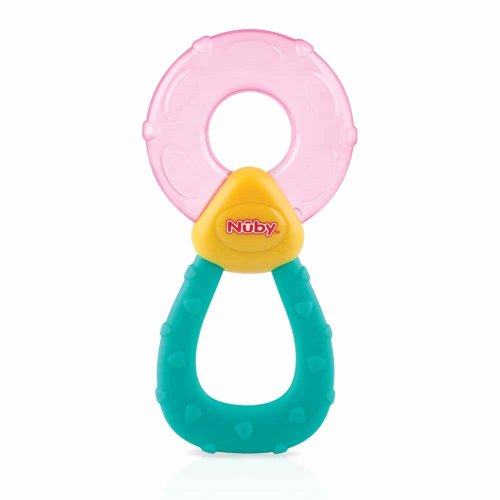 NUBY Teether racire cu apa distilata 3m + roz-menta