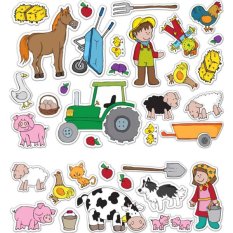 Fiesta Crafts Nalepke za večkratno uporabo s prizorom Kmetije