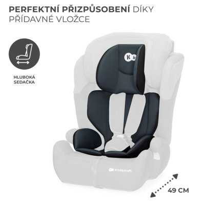 KINDERKRAFT Autokindersitz Comfort up i-Size Black (76-150 cm) - Retourware