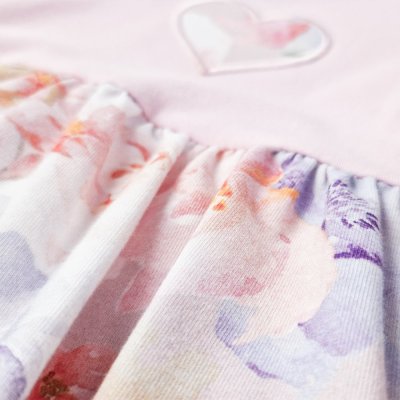 Body Kleid dünnes KR Set Outlast® - rosa Baby/hellrosa Blumen