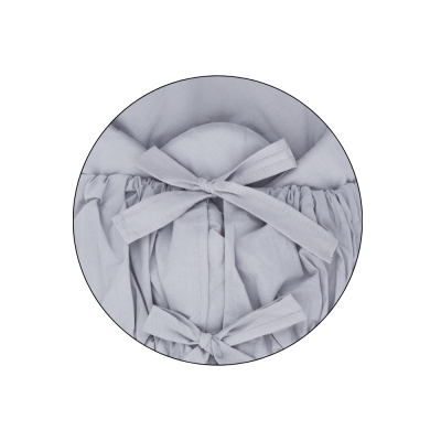 PETITE&MARS Zavinovačka šněrovací Nurse s pevnou kokosovou vložkou Light Grey 75x75 cm