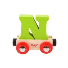 Bigjigs Rail Waggon für Holzeisenbahn - Buchstabe N
