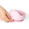 BABYONO Silicone bowl with suction cup - pink 6m+